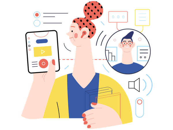 Éducation en ligne  Illustration