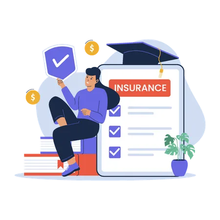 Education Insurance Policy Vector Concept Illustration