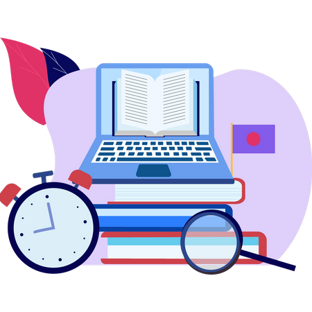 Education is online  イラスト