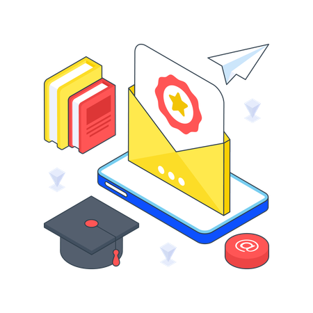 Education Mail  Illustration