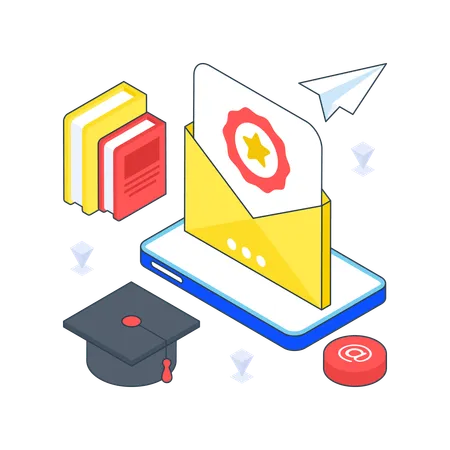 Education Mail  Illustration