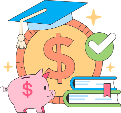 Education money savings  일러스트레이션
