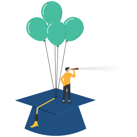 Education or knowledge to growth career path  Illustration