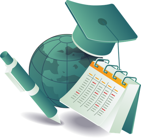 Education planning calendar  Illustration