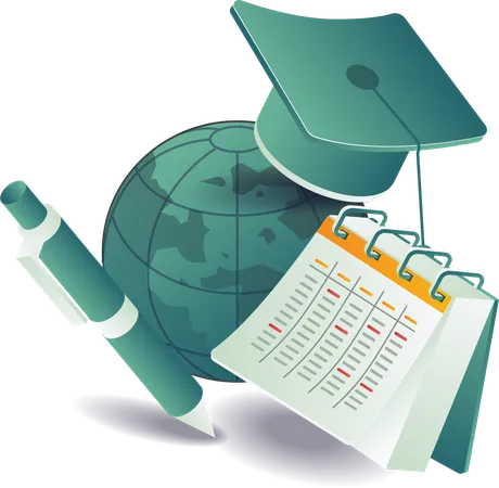 Education planning calendar  Illustration