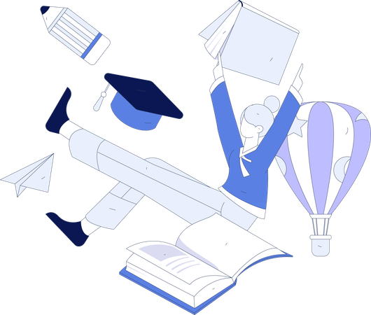 Education schedule with growth  Illustration