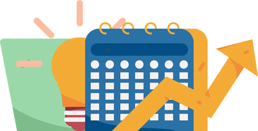 Education schedule with growth  Illustration