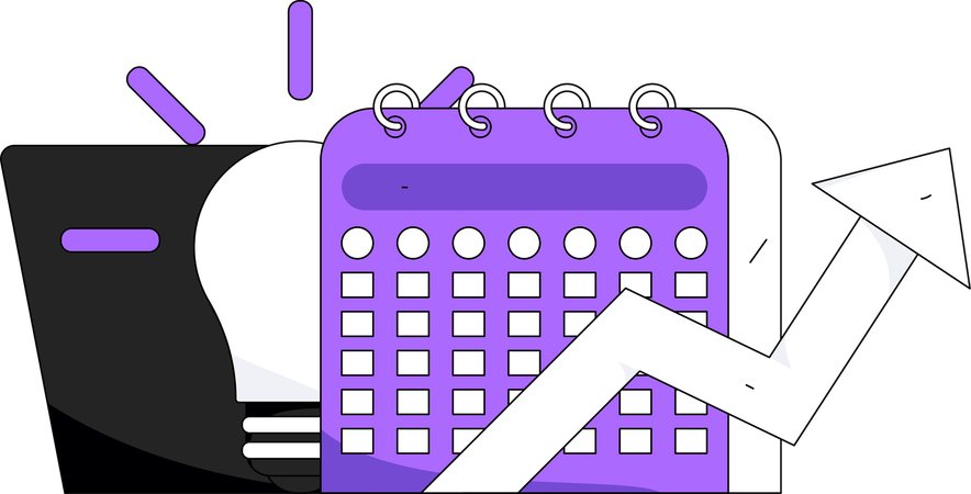 Education schedule with growth  Illustration