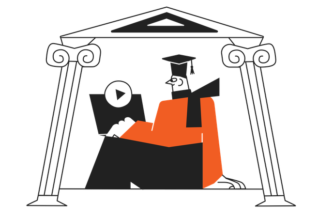 Education Temple  イラスト
