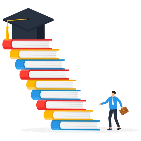 Education to help business success  Illustration