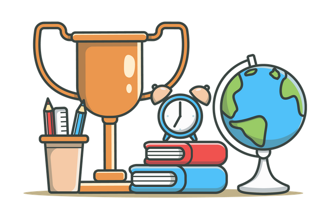 Education trophy Illustration