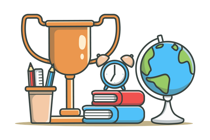 Education trophy  Illustration