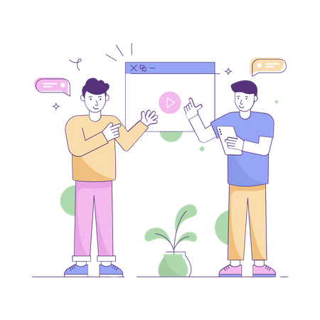 Education video tutorial  Illustration