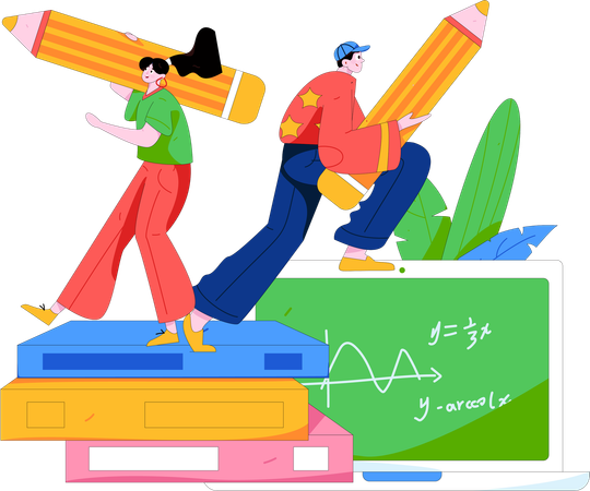 Éducation virtuelle  Illustration