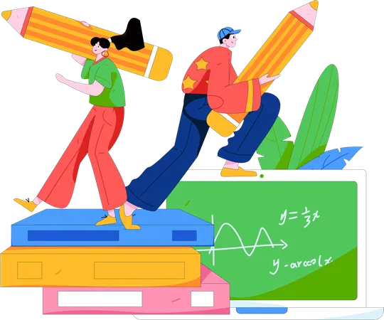 Éducation virtuelle  Illustration