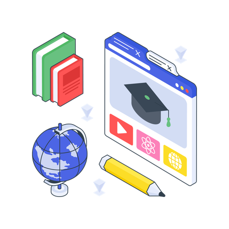 Education Website  Illustration