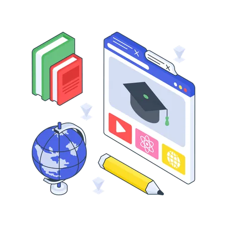 Education Website  Illustration