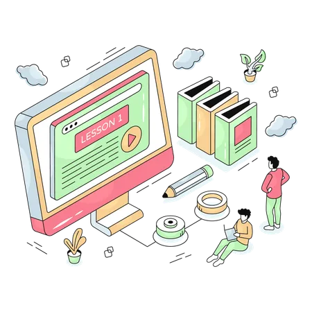 Education Website  Illustration