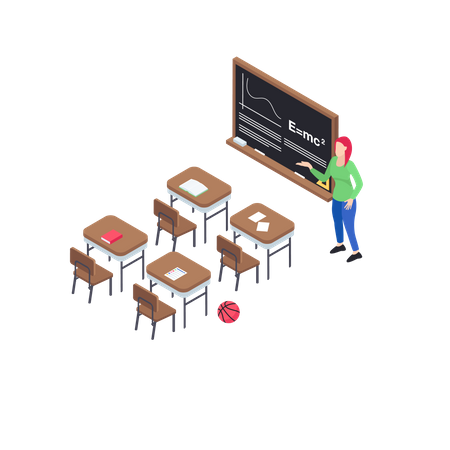 Educational Classroom  Illustration