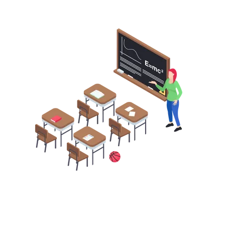 Educational Classroom  Illustration