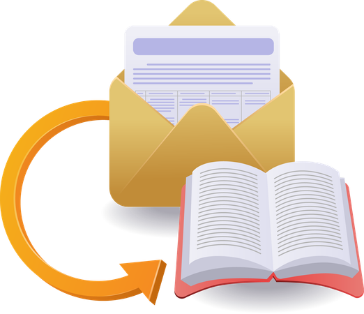 Educational email book data  일러스트레이션