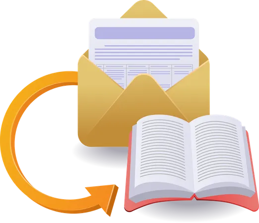 Educational email book data  일러스트레이션