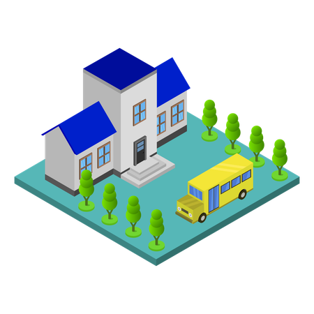 教育施設  イラスト