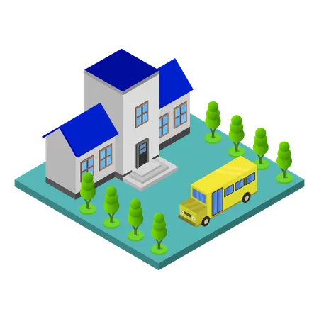 教育施設  イラスト