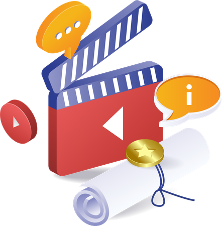 Educational information video tutorial  Illustration
