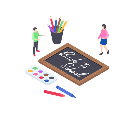 Educational Stationery  Illustration