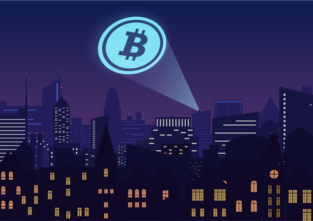 Efecto bitcoin  Ilustración