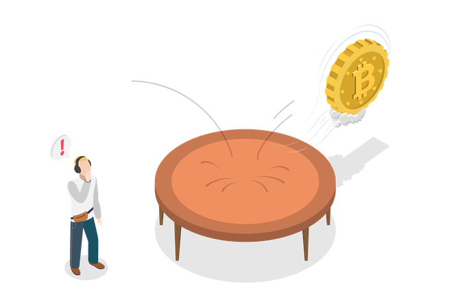 Efeito de rejeição da criptomoeda  Ilustração