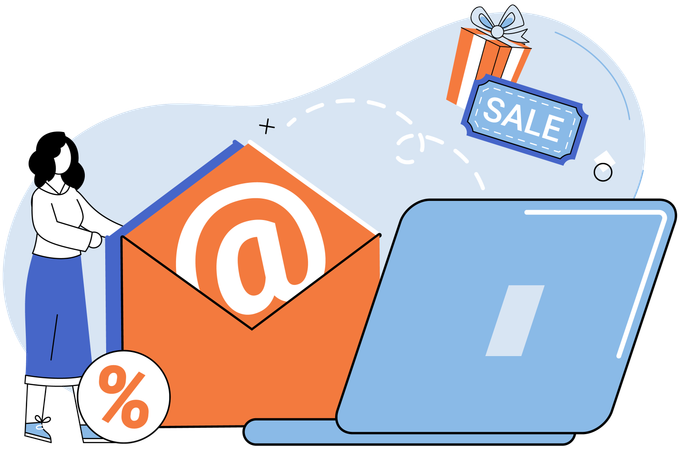 Effective advertising within emails can drive conversions and boost business growth  Illustration