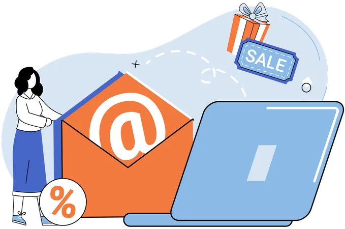 Effective advertising within emails can drive conversions and boost business growth  Illustration