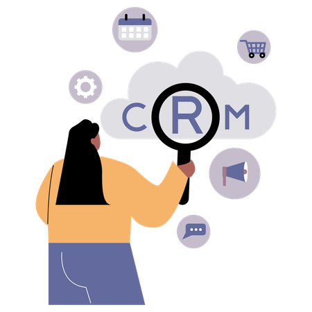 효과적인 CRM 전략  일러스트레이션