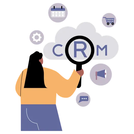 효과적인 CRM 전략  일러스트레이션