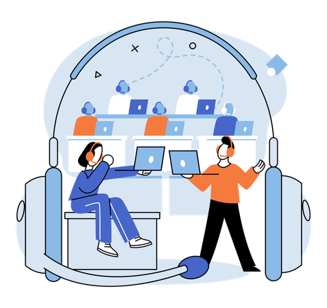 Effective management call center ensures efficient customer service  Illustration