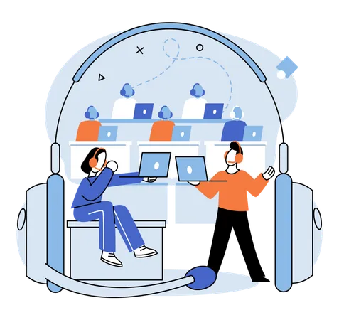 Effective management call center ensures efficient customer service  Illustration