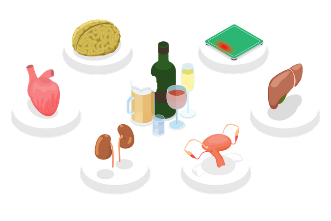 Effects Of Alcohol  Illustration