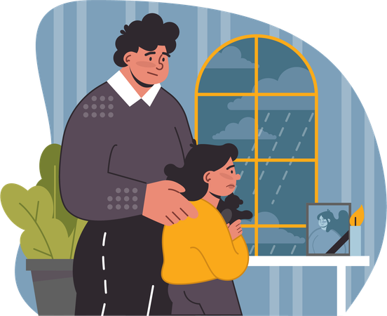 Effects of parents loss on children  Illustration
