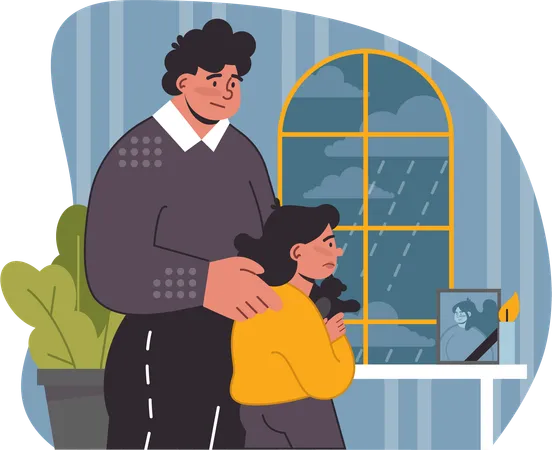 Effects of parents loss on children  Illustration