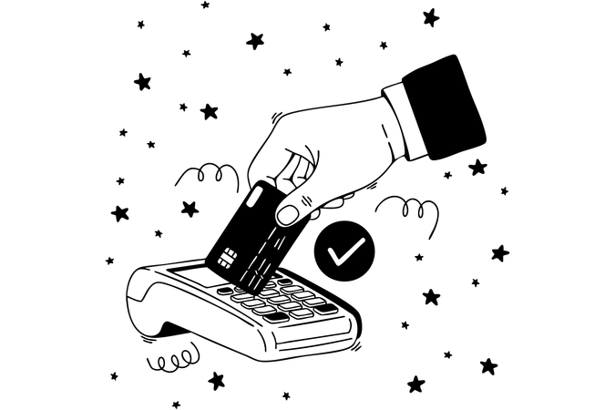 Effectuer un paiement par carte de crédit  Illustration