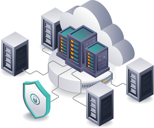 Effektive Cloud-Server-Management-Lösungen für Technologie  Illustration