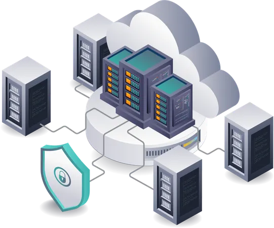 Effektive Cloud-Server-Management-Lösungen für Technologie  Illustration