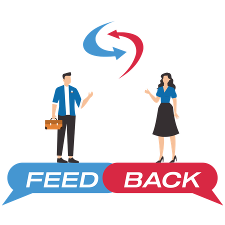 Wirksames Mitarbeiterfeedback  Illustration