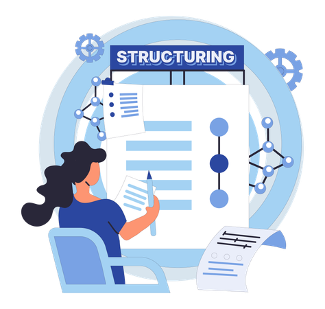 Effektives Projektmanagement erfordert strategische Organisation und Kontrolle  Illustration