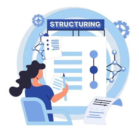 Effektives Projektmanagement erfordert strategische Organisation und Kontrolle  Illustration