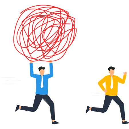 Efficient Businessman Carrying Problem vs Running  Illustration