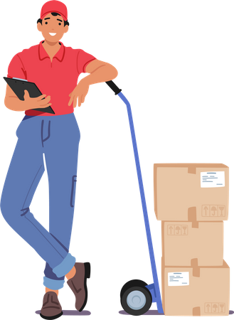 Efficient Delivery Service  Illustration