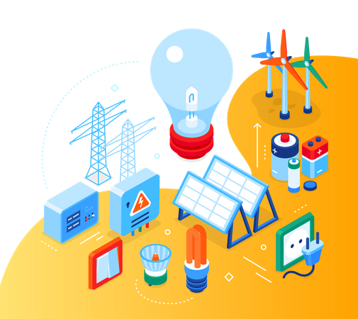 Efficient electricity supply  Illustration